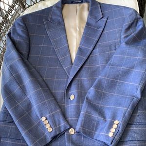 Two button side vent window pane suit. Best offer